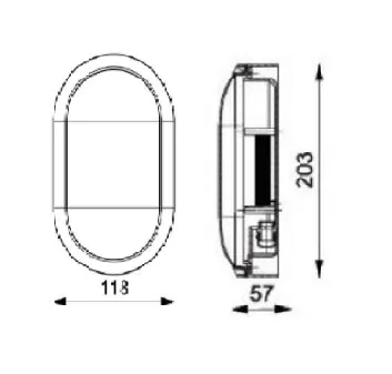 SMD LED Bulk head Dimensions IWB20